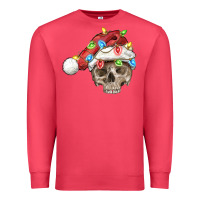 Cardinal Christmas skull with santa hat Premium Sweatshirt - FaDigitalArtStudio