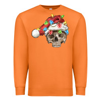 Carrot Christmas skull with santa hat Premium Sweatshirt - FaDigitalArtStudio