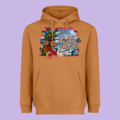 Hello Summer Heavyweight Hoodie Designed By Sublimationcraftshop