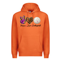 Carrot peace love volleyball Premium Hoodie - BarkalooDesign