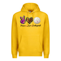 Lemon peace love volleyball Premium Hoodie - BarkalooDesign