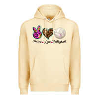 Pina Colada peace love volleyball Premium Hoodie - BarkalooDesign