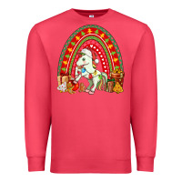 Cardinal Christmas Unicorn Rainbow Premium Sweatshirt - FaDigitalArtStudio