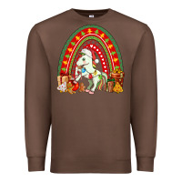 Chestnut Christmas Unicorn Rainbow Premium Sweatshirt - FaDigitalArtStudio