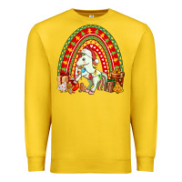 Lemon Christmas Unicorn Rainbow Premium Sweatshirt - FaDigitalArtStudio