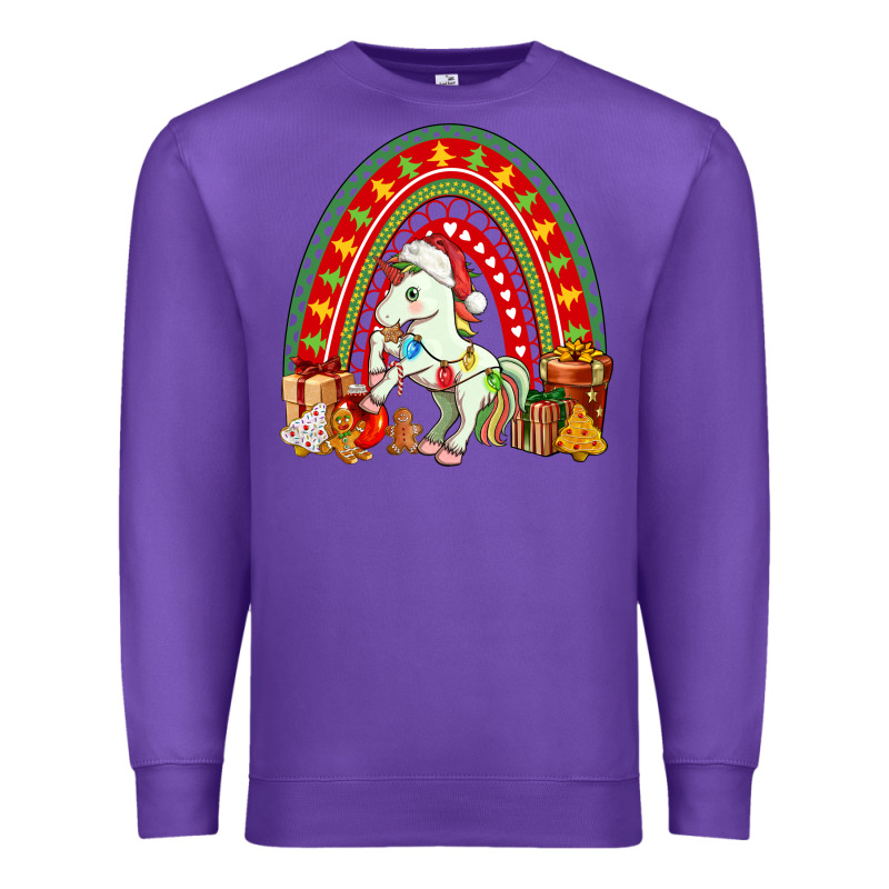Christmas Unicorn Rainbow Premium Sweatshirt by FaDigitalArtStudio | Teevron
