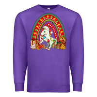 Purple Christmas Unicorn Rainbow Premium Sweatshirt - FaDigitalArtStudio