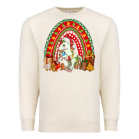 Sandshell Christmas Unicorn Rainbow Premium Sweatshirt - FaDigitalArtStudio