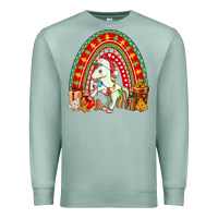 Seafoam Christmas Unicorn Rainbow Premium Sweatshirt - FaDigitalArtStudio