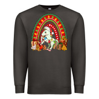 Smoke Christmas Unicorn Rainbow Premium Sweatshirt - FaDigitalArtStudio