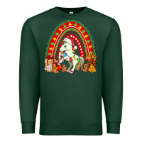 Sports Green Christmas Unicorn Rainbow Premium Sweatshirt - FaDigitalArtStudio