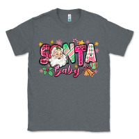 Charcoal Heather pink santa baby christmas Classic Tee - Zillion Design Studio