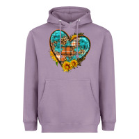 Lavender fall pattern heart with sunflower Heavyweight Hoodie - HRA Design Shop