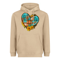 Mushroom fall pattern heart with sunflower Heavyweight Hoodie - HRA Design Shop