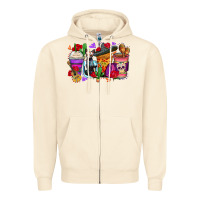 Sandshell day of the dead coffee cups Zipper Hoodie - Zillion Design Studio