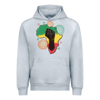 Heather Grey africa map Urban Hoodie - MaliasSmallBusiness