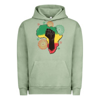 Pigment Oil Green africa map Urban Hoodie - MaliasSmallBusiness