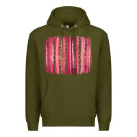 Army Green valentines day leopard glitter brushstroke Premium Hoodie - Jasminsmagicworld