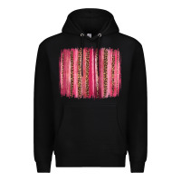 Black valentines day leopard glitter brushstroke Premium Hoodie - Jasminsmagicworld