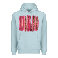 Blue Mist valentines day leopard glitter brushstroke Premium Hoodie - Jasminsmagicworld