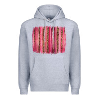 Heather Grey valentines day leopard glitter brushstroke Premium Hoodie - Jasminsmagicworld