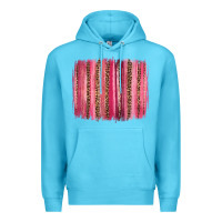 Ocean Blue valentines day leopard glitter brushstroke Premium Hoodie - Jasminsmagicworld