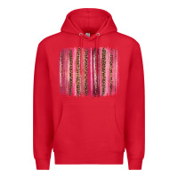 Red valentines day leopard glitter brushstroke Premium Hoodie - Jasminsmagicworld
