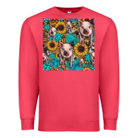 Cardinal cute pig with patches seamless pattern Premium Sweatshirt - HRA Design Shop