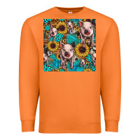 Carrot cute pig with patches seamless pattern Premium Sweatshirt - HRA Design Shop