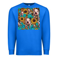 True Royal cute pig with patches seamless pattern Premium Sweatshirt - HRA Design Shop