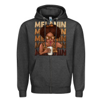Charcoal Heather melanin kid Zipper Hoodie - texasbilliewilder