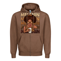 Chestnut melanin kid Zipper Hoodie - texasbilliewilder