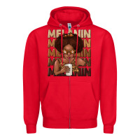 Red melanin kid Zipper Hoodie - texasbilliewilder