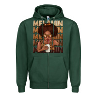 Sports Green melanin kid Zipper Hoodie - texasbilliewilder