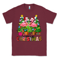 Burgundy merry christmas flamingo Classic Tee - Zillion Design Studio