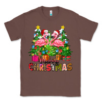 Chestnut merry christmas flamingo Classic Tee - Zillion Design Studio