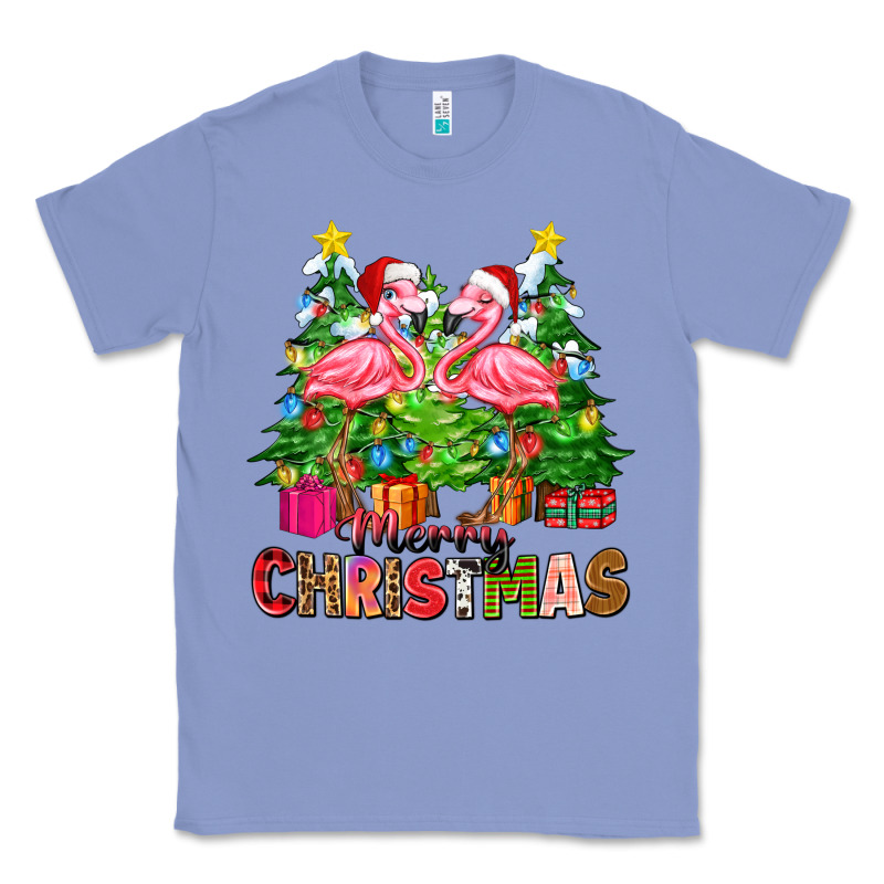 Merry Christmas Flamingo Classic Tee by Zillion Design Studio | Teevron
