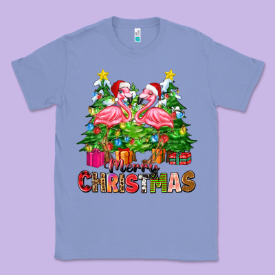 Classic Tee merry christmas flamingo