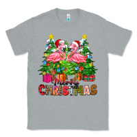 Heather Grey merry christmas flamingo Classic Tee - Zillion Design Studio