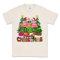 Natural merry christmas flamingo Classic Tee - Zillion Design Studio