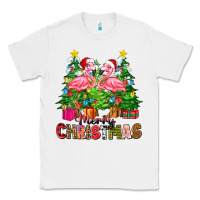 White merry christmas flamingo Classic Tee - Zillion Design Studio
