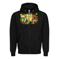 Black beer coffee cups Zipper Hoodie - Zillion Design Studio