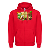 Red beer coffee cups Zipper Hoodie - Zillion Design Studio