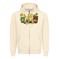 Sandshell beer coffee cups Zipper Hoodie - Zillion Design Studio