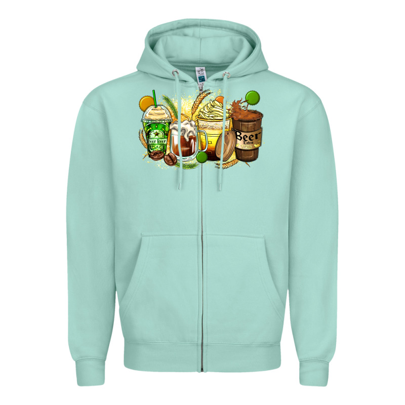 Beer Coffee Cups Zipper Hoodie by Zillion Design Studio | Teevron