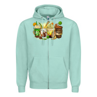 Seafoam beer coffee cups Zipper Hoodie - Zillion Design Studio