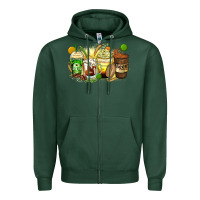 Sports Green beer coffee cups Zipper Hoodie - Zillion Design Studio