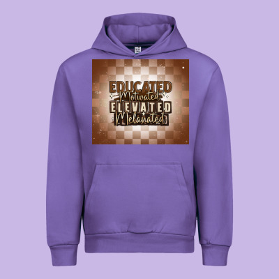 Educated Motivated Elevated Melanated Urban Hoodie Designed By Maliassmallbusiness