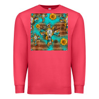 Cardinal bull skull cross seamless pattern Premium Sweatshirt - HRA Design Shop