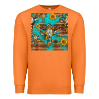 Carrot bull skull cross seamless pattern Premium Sweatshirt - HRA Design Shop